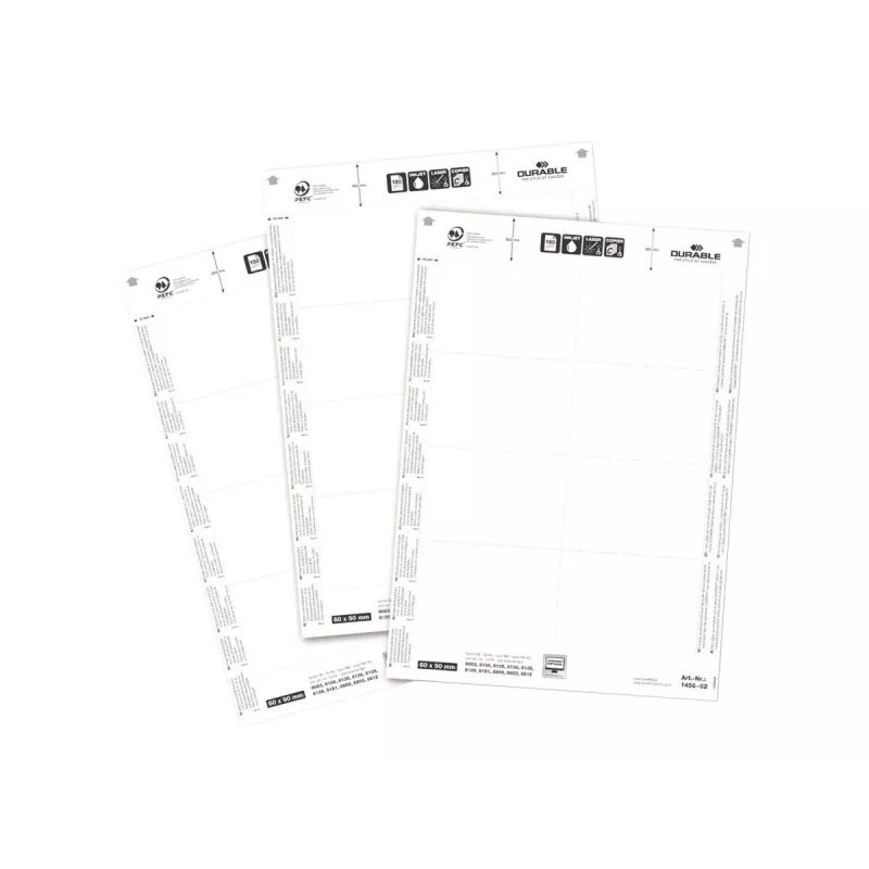 Namensschild-Einleger Durable 1456-02 60x90 mm Weiß