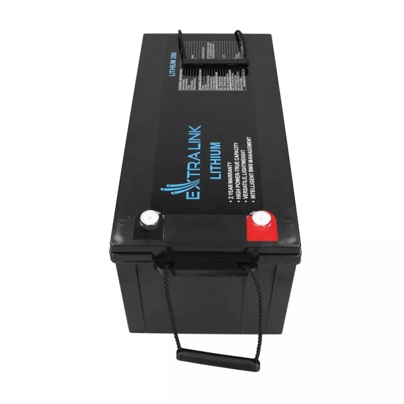 Extralink EX.30479 industrieller wiederaufladbarer Lithium-Eisenphosphat-Akku (LiFePO4), 12,8 V, 200 Ah