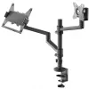 Monitorhalterung WENTRONIC Goobay Deluxe 74417 mit Laptoparm, schwarz