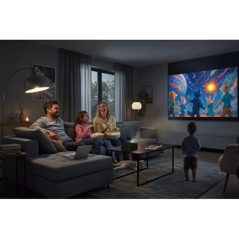 Optoma Photon Life PK32 Standardprojektor mit 1100 ANSI-Lumen, DLP, UHD 4K (3840x2160), 3D, Schwarz