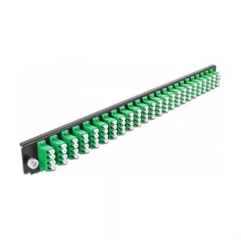 Spleißbox-Frontplatte DeLOCK 19 Zoll 43370 24 Port LC Quad grün