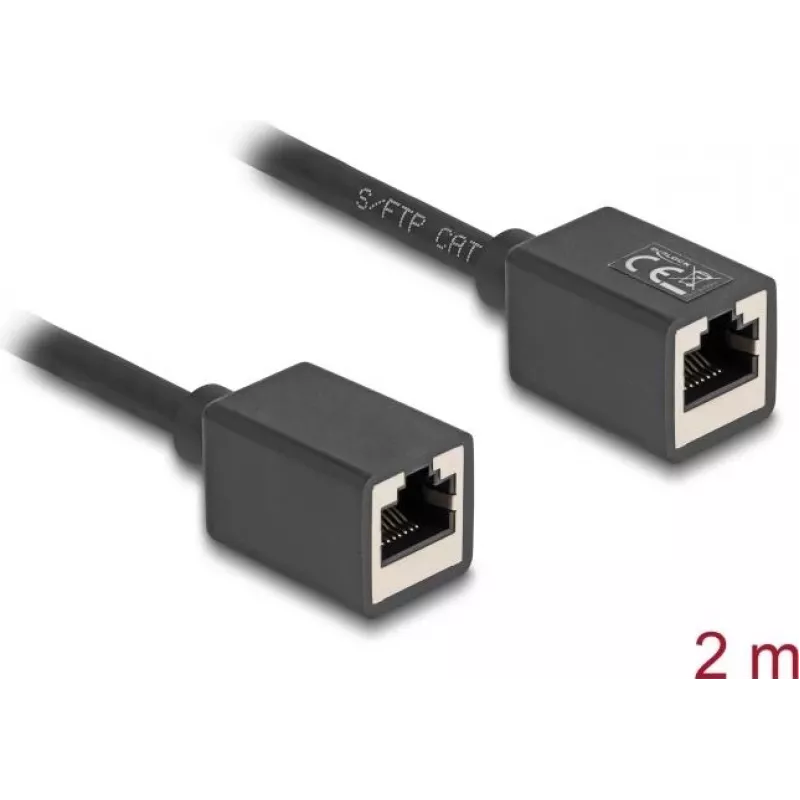 Netzwerkkabel DeLOCK 90331 RJ-45 Cat6a 2 m Schwarz
