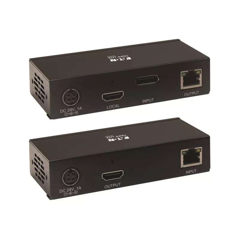 Eaton Tripp Lite Series DisplayPort-zu-HDMI über Cat6 Extender-Kit mit KVM-Unterstützung, 4K 60Hz, 4:4:4, USB, PoC, HDCP 2.2, bis zu 70 m, TAA - Erweiterung für Video/Audio, HDMI, Di