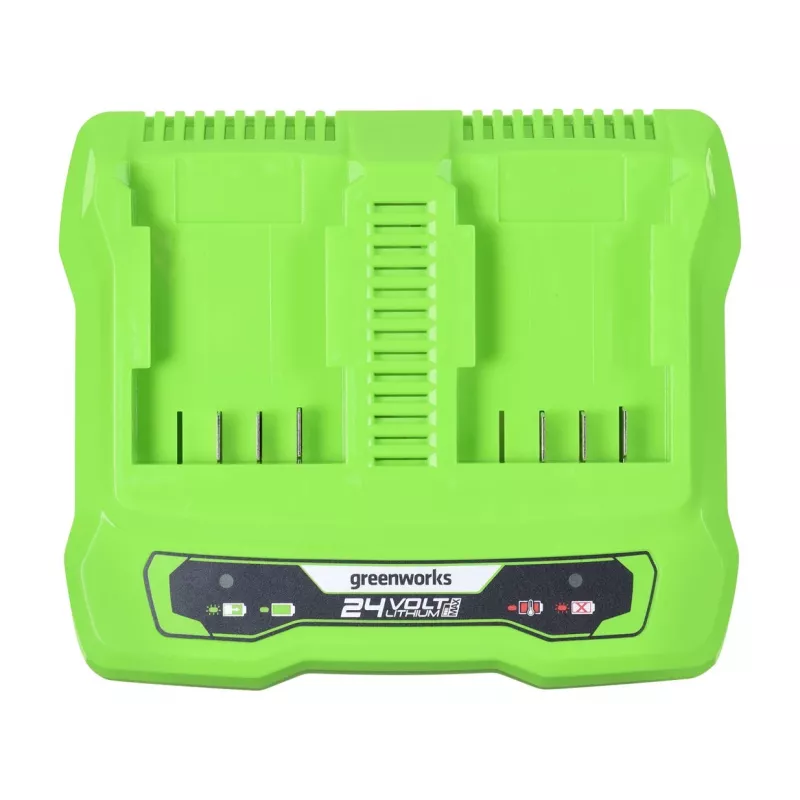 Ladegerät GreenWorks G24X2UC2 Dual-Slot 24V Li-Ion, 4A, 2-Zellen, Schnellladung