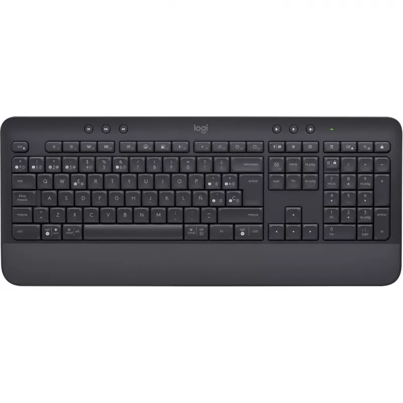 Logitech Signature K650 - Tastatur - Kabellos - Bluetooth 5.1 - QWERTY - Spanisch - Graphit (920-010917)
