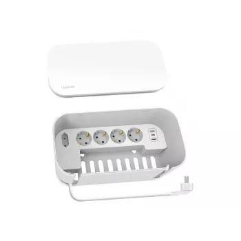 LogiLink Steckdosenleiste LPS281U 4 Sicherheitssteckdosen 2 USB-A 1 USB-C weiß