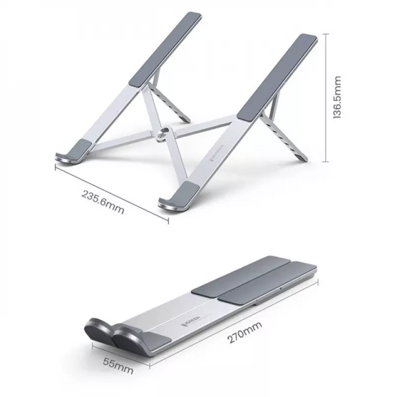 Laptop-Ständer UGREEN LP451 verstellbar Aluminiumlegierung für 8–17 Zoll Laptops, 5 Positionen, silber