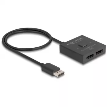 Delock - Video-Verteiler/-Umschalter - 8K, bidirektional - 2 x DisplayPort - Desktop (18906)