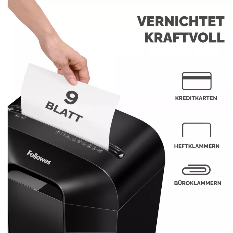Fellowes Powershred LX50 Aktenvernichter Partikelschnitt Schwarz