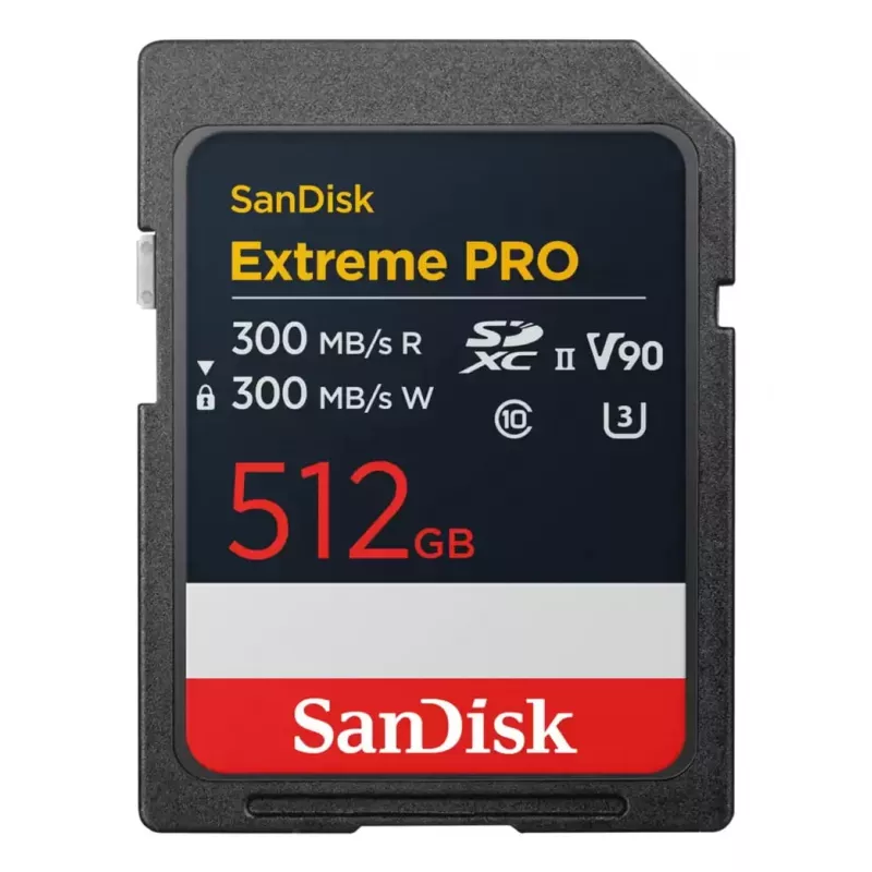 SanDisk Extreme Pro - Flash-Speicherkarte - 512 GB - Video Class V90 / UHS-II U3 / Class10 - SDXC UHS-II