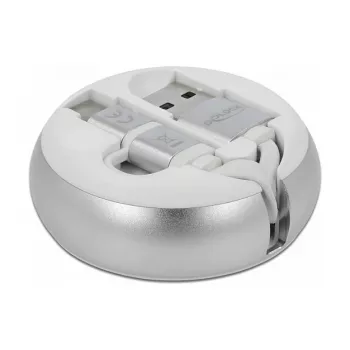 Aufrollbares Kabel DeLOCK USB 2.0 2 in 1 Typ-A auf Micro-B und USB-C™