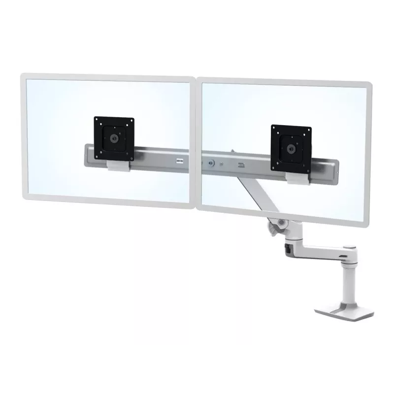 Tischhalterung Ergotron LX Series Dual Direct Arm 63,5 cm (25 Zoll) Weiß