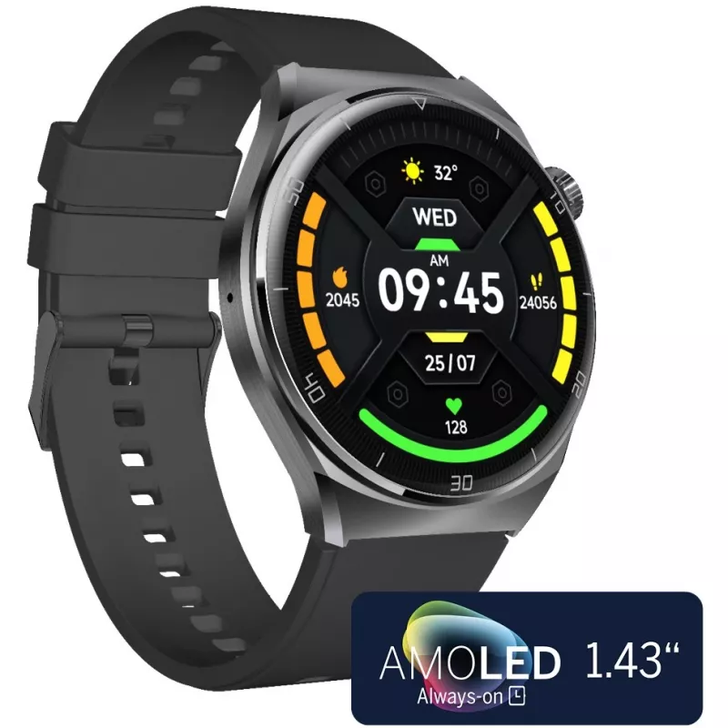 Smartwatch Beafon 401 AMOLED Silver Schwarz