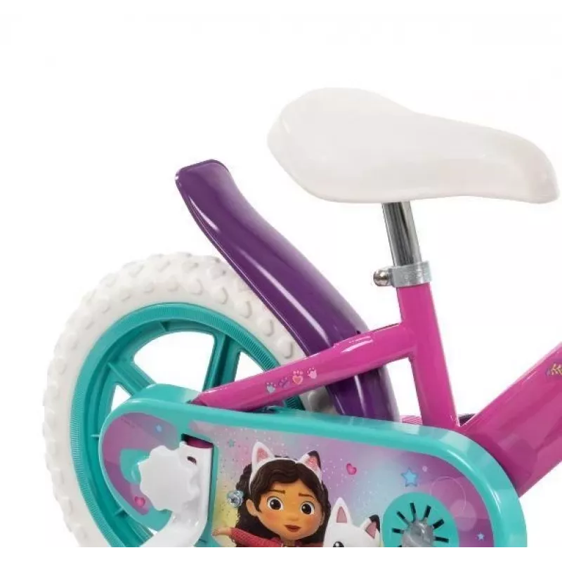 Kinderfahrrad HUFFY GABBI 12 Zoll, rosa, Rücktrittbremse, Stützräder, Schaumreifen