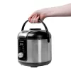 Reiskocher GASTROBACK Rice Control Low Carb & Steam, 3 L, 450 W, schwarz/Edelstahl