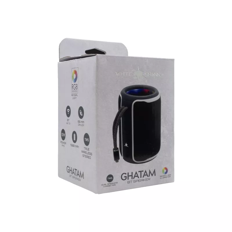 White Shark GBT-3007 Ghatam Schwarz/Weiß