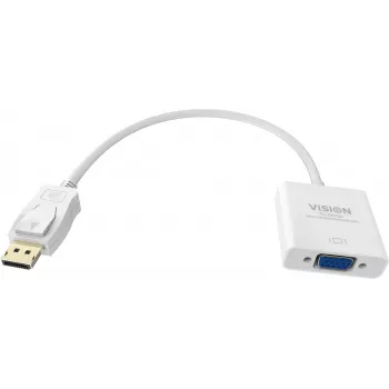 Videokabeladapter Vision TC-DPVGA 0,22 m VGA DisplayPort Weiß
