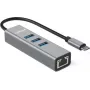 ROLINE USB Typ-C - Gigabit-Ethernet-Adapter + Hub 3x - Digital/Daten (12.02.1127)