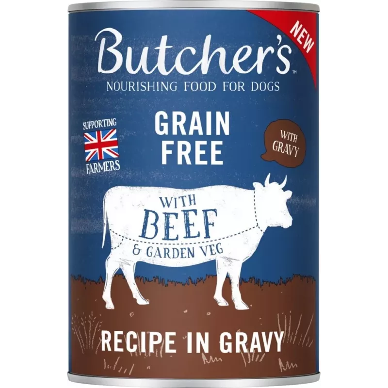 BUTCHER'S Original Mega Pack Mix mit Gemüse in Soße – Nassfutter für Hunde – 6 x 400 g
