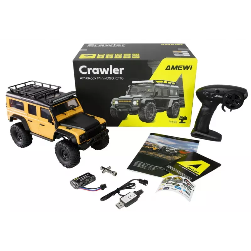 RC-Crawler Amewi Mini‑D90 4WD 1:16 RTR ferngesteuertes Offroad‑Modell, Allradantrieb, Maßstab 1:16