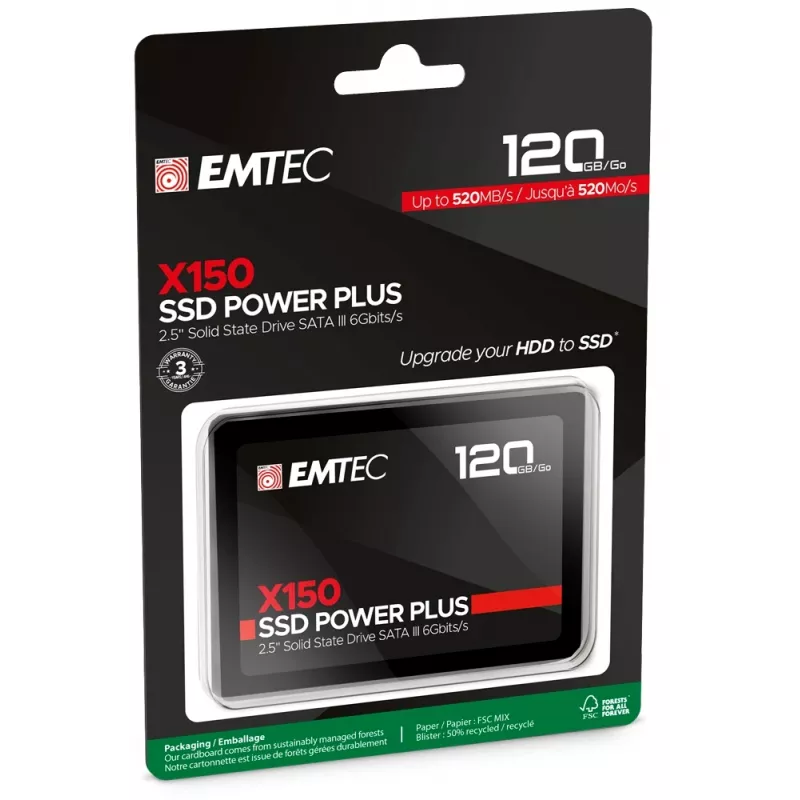 SSD-Laufwerk Emtec X150 Power Plus 120 GB 2,5 Zoll Serial ATA III