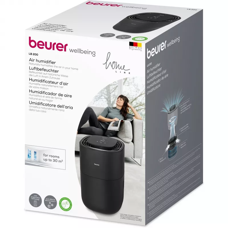 Luftbefeuchter Beurer LB 200 schwarz mit 200 ml Wassertank
