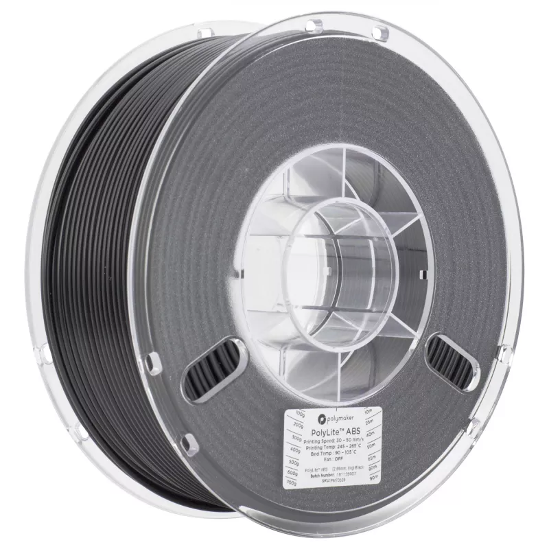 ABS 3D-Druckmaterial Polymaker PE01033 Schwarz 3 kg 1,75 mm
