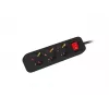 Stromverlängerung Lanberg PS1-03F-0150-BK 1,5 m 3 Schutzkontakt-Steckdosen Innenbereich Schwarz