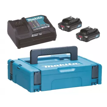 MAKITA STROMVERSORGUNGSSET 12V 2x2,0Ah (BL1021Bx2+DC10SB) MAKPAC