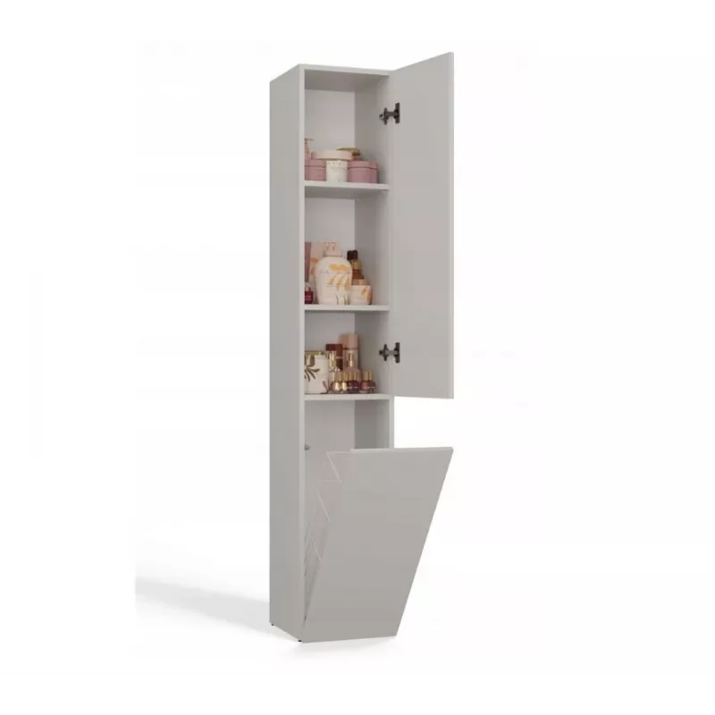 Badezimmerschrank Hochschrank mit Korb Top E Shop NEL IV Kaszmir