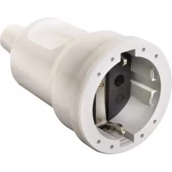 AS SCHWABE PVC-Kupplung 16A, 250V robuste Version Weiß (62224)