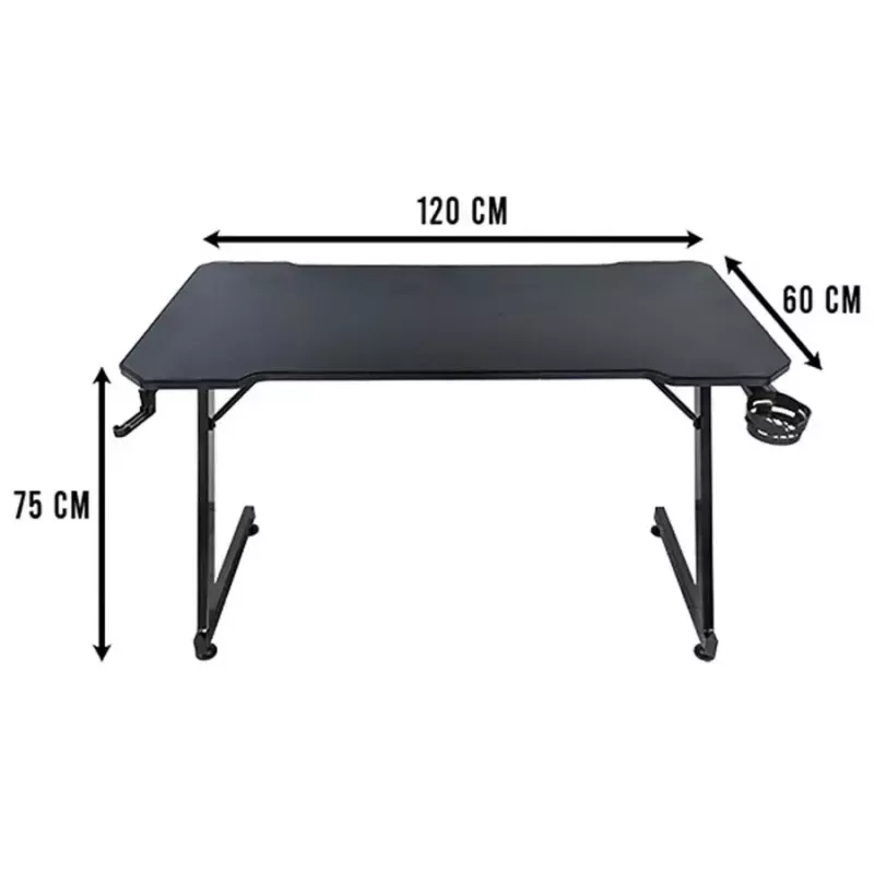 Computertisch Subsonic SA5706 Schwarz Gerade PVC 120x60 cm