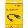 DeLOCK Adapter USB 2.0 Typ-A auf Seriell RS-232 D-Sub 9-polig Stecker 0,25 m