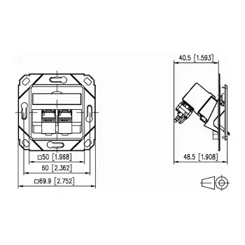 METZ CONNECT 130B12D21102-E - RJ-45 - 6a - -40 - 70 °C - Weiß - Acrylnitril-Butadien-Styrol (ABS) - Zink - GHMT - CE