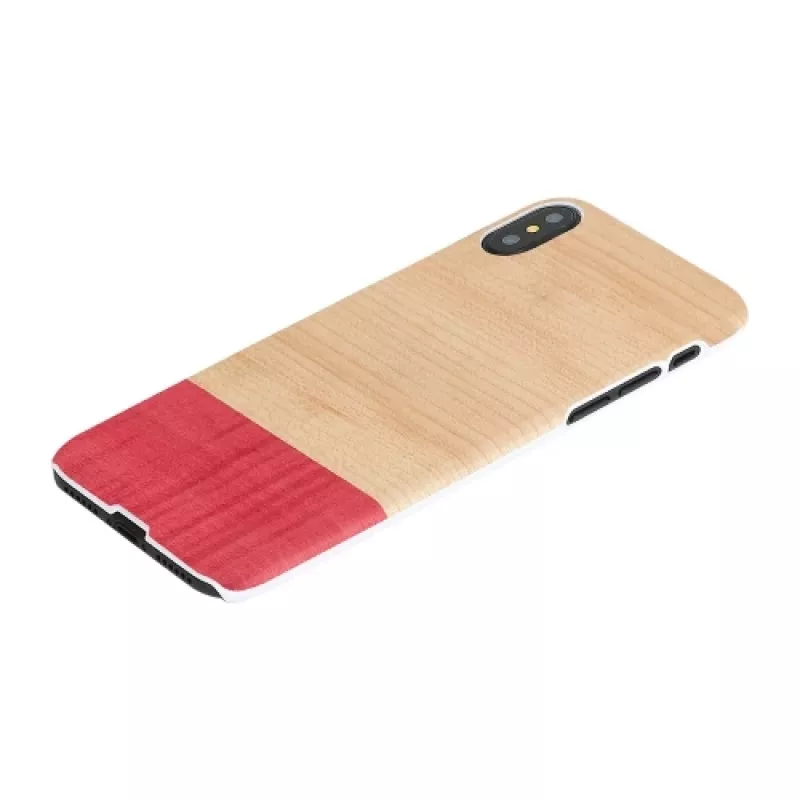 Smartphone-Hülle man and wood für iPhone X/XS – weiß, Mismatch-Design