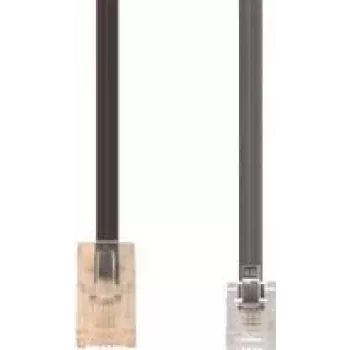 Telefonkabel e+p T 91/3 3 m Schwarz Transparent