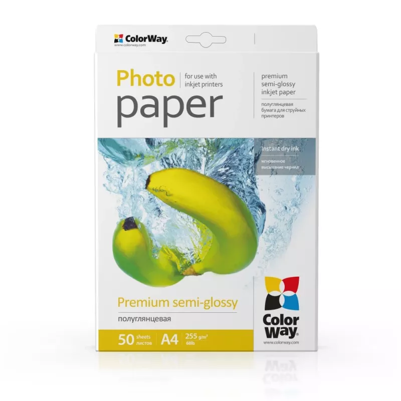 ColorWay Fotopapier, 50 Blatt | 255 g/m² | A4 | Premium Seidenmatt