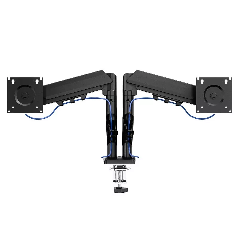 Schreibtisch-Doppelarm-Monitorhalterung TRACER TRAUCH47660 — verstellbare Metallarme, max. 18 kg, VESA bis 100×100, für 13 Zoll–32 Zoll Bildschirme