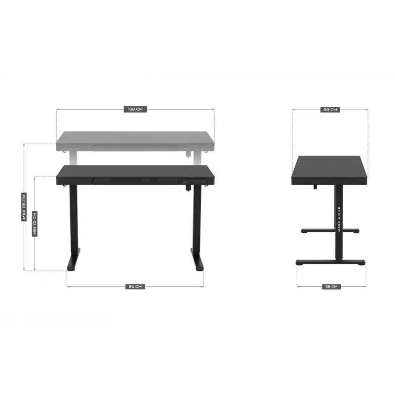 Elektrischer Schreibtisch MA-Leader 8.2 Schwarz