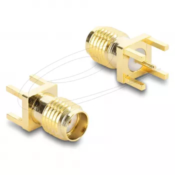 Kabel-Gender-Changer DELOCK 67411 SMA Goldstecker – SMA-zu-SMA-Adapter