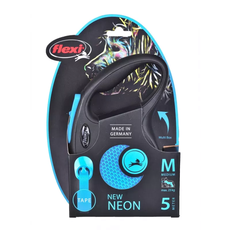 FLEXI New Neon M - Rollleine - 5 m