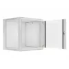 Lanberg Wandmontage-Installationsschrank 19'' 12U 600x600mm grau (Glastür)