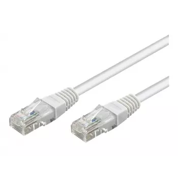 Wentronic Goobay CAT 5e Patchkabel, U/UTP, Weiß, 3 m - CCA-Kupfergemisch (68506)