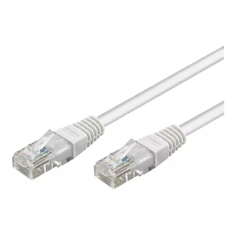 Wentronic Goobay CAT 5e Patchkabel, U/UTP, Weiß, 3 m - CCA-Kupfergemisch (68506)