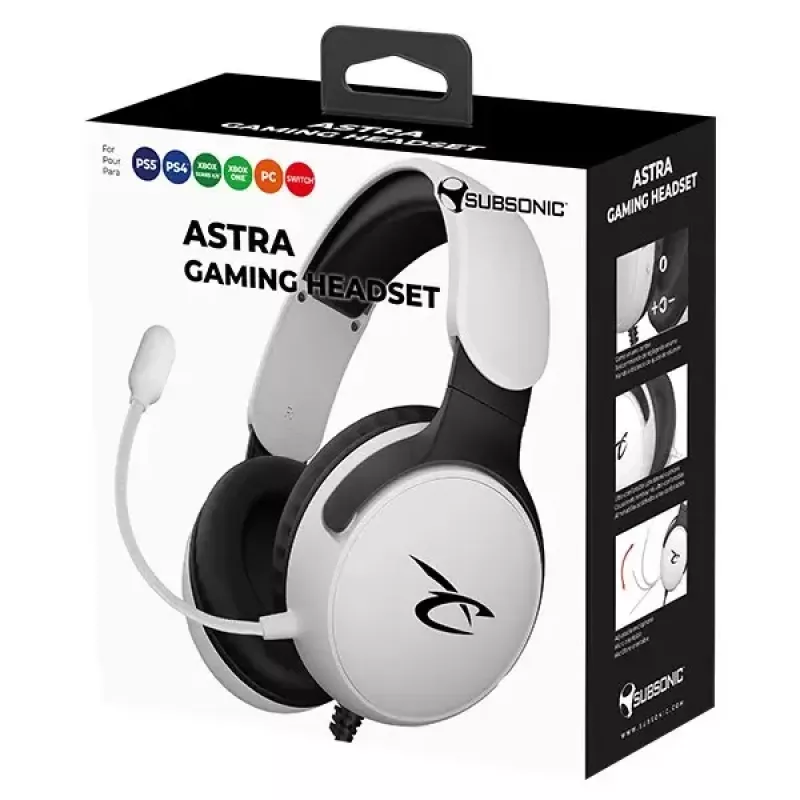 Headset Subsonic Astra Gaming-Headset Weiß/Schwarz SA5683-1