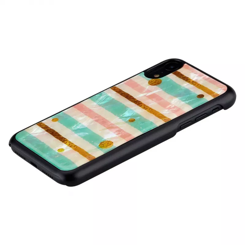 Handy-Schutzhülle iKins für iPhone XR — mint-schwarze Schutzhülle
