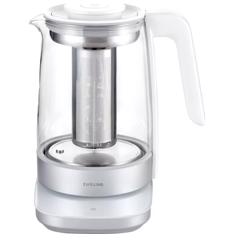 Elektrischer Wasserkocher ZWILLING 1,7 l 1850 W, Glasgehäuse, weiß