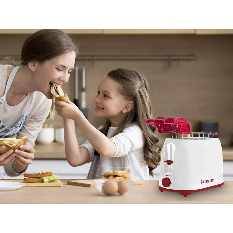 Toaster Beper P101TOS100 2-Scheiben Kompakt-Design, Edelstahlgehäuse, einstellbare Bräunung