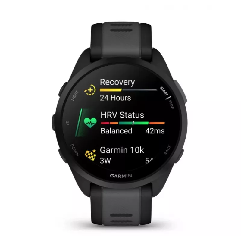 Garmin Forerunner 165 3,05 cm (1,2) AMOLED 43 mm Digital 390 x 390 Pixel Touchscreen Schwarz GPS (Satellit)