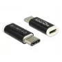 Delock - USB-Adapter - 24 Pin USB-C (M) auf Micro-USB Typ B (W) - USB 3.1 - Schwarz (65678)